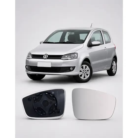 Espelho Do Retrovisor + Base Fox 2010 A 2021 Completo Encaixe Preciso Novo Nacional Lente Convexa
