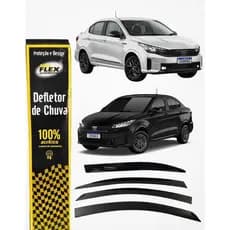 Defletor Calha De Chuva Cronos Fiat 2018 a 2026 Primeira Linha Fixação Premium com Primer Kit Completo