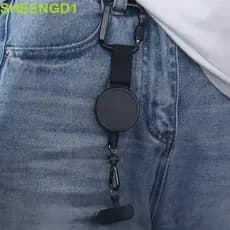 Cordão para Celular SHEENGD1, Alça Retrátil Anti-queda, Suporte de Cabo Anti-furto em ABS JXI8
