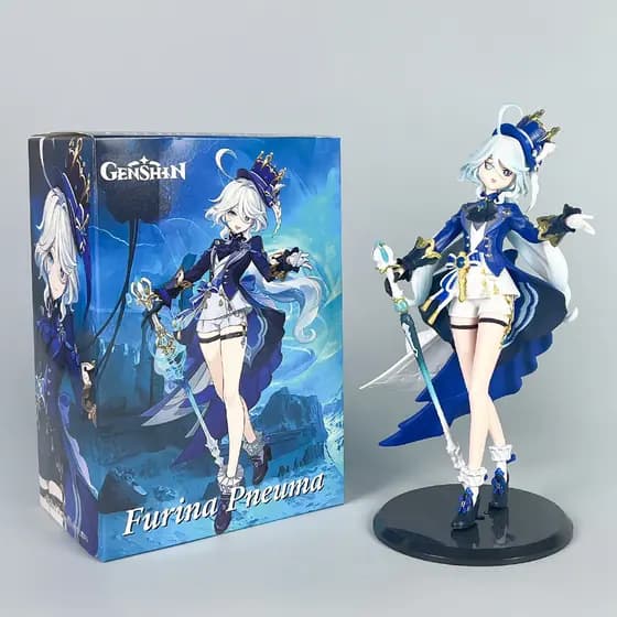Figura de Ação Colecionável de PVC do Deus da Água Furina de Genshin Impact, 22cm, Modelo Decorativo FVQ4