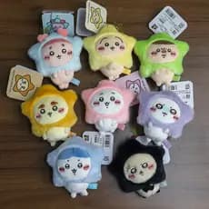 Urso Pequeno Feito à Mão, Estrela dos Desejos, Chiikawa, Coelho Pentagonal, Brinquedo de Pelúcia com Pingente Octogonal