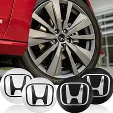 Conjunto de 4 peças de adesivos de emblema para calota de roda de 56mm, adequado para Honda TYPER Civic XR-V HR Accord O