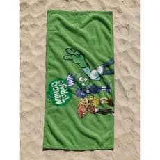 Toalha Infantil Praia Piscina Algodão Tema Frutinhas do Bosque Coloridas para Lazer