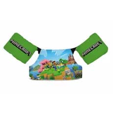 Boia Salva Vidas Colete Infantil e Toalha De Banho Com Estampa Game Craft Menino Kit ou Avulsos