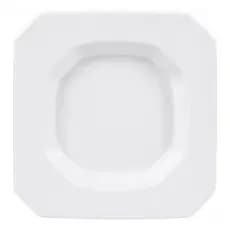 Jogo 6 Prato Fundo De Porcelana 23cm Tetra Branco