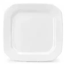 Jogo 12 Prato Raso De Porcelana 26cm Tetra Branco