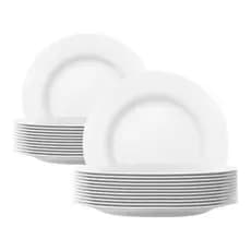 Prato Sobremesa 19cm Nadir Opaline Branco Vidro - 6 Uni