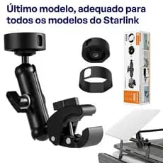 ONEX Suporte de Fixação Ajustável para Starlink Todos os Modelos, Suporte de Grampo com Rotação 360°