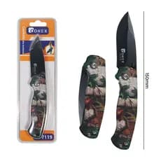 ONEX Canivete de Bolso Dobrável Lâmina Aço Inox Camuflado para Caça Camping Sobrevivência Trabalho