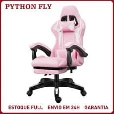 Cadeira Gamer Ergonômica Reclinável com Apoio de Pés Ajustável e Base Giratória – Máximo Conforto para Longas Sessões de
