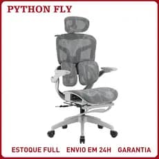 Cadeira Ergonômica com Encosto 4D e Coluna S – Mesh Respirável, 3 Posições, Ajuste de Altura, Ideal para Home Office