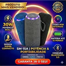 Caixa De Som Bluetooth 30w Rms Ipx6 À Prova D'água Top