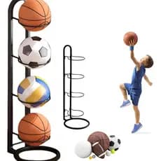 Supurte bola de futebol basquete odo em Metal Organizador Esportivo para 4/5 bolas reforcado de chao