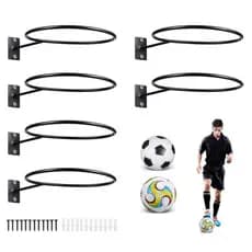 ⚽Kit 06 Suporte Bola Futebol Basquete Vôlei + Parafusos e Buchas Aço Reforçado