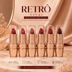 Batom Matte All Day+ Vivai | Efeito Aveludado, Alta Pigmentação e Longa Duração | 6 Cores
