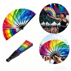 Grande Leque Colorido Para Festa Dança Carnaval Decoração