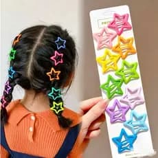 Kit10/20/30/40/60 presilia de Cabelo Infantil Estrela Garotas Pentagrama Grampo Bebê Acessórios