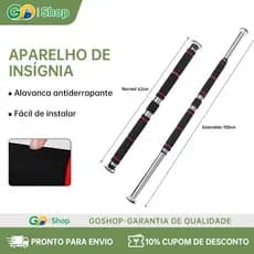 goshop Barra Fixa Flexão Porta Apoio Regulável 60 a 100 Cm Pronta Entrega