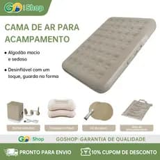 Colchão Inflável Casal Queen Vem Com Uma Bomba Inflável De Bateria De Lítio Embutida E Removível 200*150*25cm