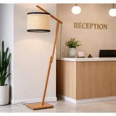Luminária Abajur Lustre De Chão Aurora Madeira Maciça Moderna Luxo Sala Quarto Escritorio