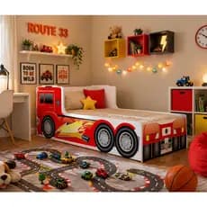Cama Caminhão Montessoriana Infantil Com Grade Menino Menina Decorativo