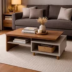 Mesa De Centro Lima Prateleira Nicho Sala Escritorio Decoracao 90cm Org
