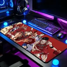 Mousepad Grande Hisashi Mitsui Número 14 Base Antiderrapante Alta Precisão para PC Notebook e Setup de Basquete