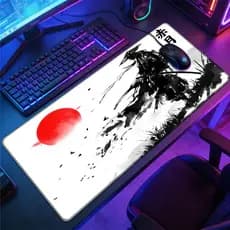 Mouse Pad Samurai Japonês Base Borracha Antiderrapante Resistente Ao Desgaste Para Gamer Escritório Notebook PC 30*80CM