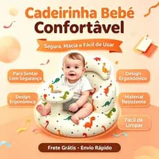 Assento Inflável Bebê 3-36 Meses c/ Bandeja e Bomba Portátil Cadeira Apoio Viagem Praia Urso Dino