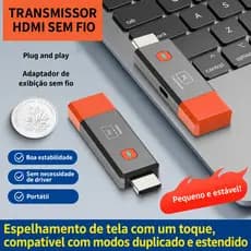 Transmissor e Receptor HDMI Sem Fio 1080p - Alcance 50m, Plug & Play, Compatível com TV e Projetor, Baixa Latência
