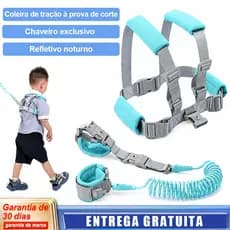 Coleira Anti-Perda 2em1 Infantil - Travas Segurança
