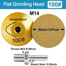 isco Diamantado 50mm para Mármore e Granito - Base M10/M14, Grão 100, Polimento e Desbaste Plano, para Esmerilhadeira