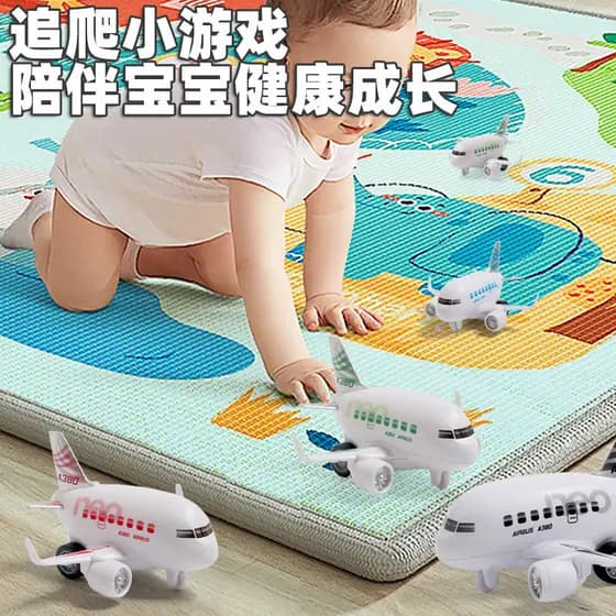Brinquedo infantil modelo de avião inercial simulação aviação pequeno avião de passageiros A380 carro de brinquedo desli