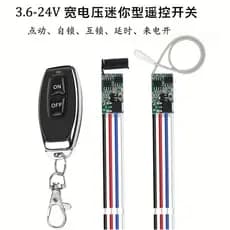 Pequeno interruptor de controle remoto RF433Mhz RF DC3.6 V12V24 controle acesso LED luz interruptor sem fio inteligente