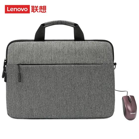 Lenovo (Lenovo) Bolsa para computador 15.6 polegadas Pasta portátil Business Cross-Body Leve Bolsa de ombro portátil Con