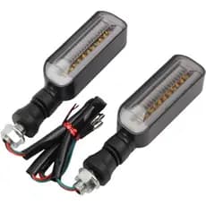 Par Pisca Seta LED Retangular Universal para Moto 12V Âmbar À Prova D'Água Acessório de Reposição