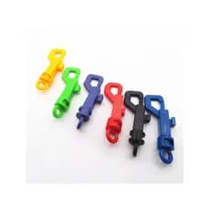 Chaveiro em forma de p fivela em forma de p fivela de plástico anel 25MM acessórios chave fivela rotativa cor preta
