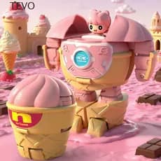 Robô Transformador TEVO , Brinquedo Infantil 2 Em 1 Hambúrguer , De Deformação De Cola Simulada De Design Criativo