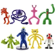 8 Pçs/Set Jogos Móveis Rainbow Friends Figuras De Ação Bonecas Brinquedos Monstro Azul Jogo Modelo Figura Enfeites Prese