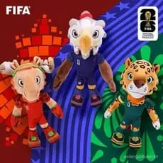2026 EUA Canadá México Mascote da Copa do Mundo Brinquedo de Pelúcia Chaveiro Pingente Presente de Natal