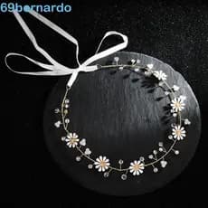 BERNARDO Faixa De Cabelo Cristal Strass Feminino Margarida Flor Festa De Casamento Bandana