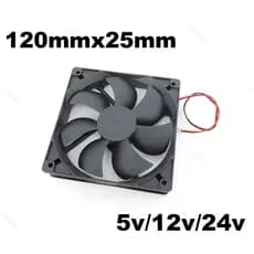 2pcs DC 5V 12V 24V 12025 Ventilador 120mm * 25mm De Resfriamento Sem Escova Com Conector De 2 Pinos Para PC Computador C