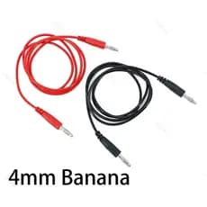 0.5m 1m 4mm Plugue Banana Macho Para Cabos De Teste Multímetro De Cabeça Dupla Elétrico Conectar Cabo De Fio BR16B