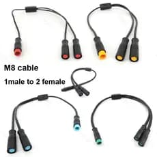 1 Macho Para 2 Fêmea 2/3/4/5/6 Pinos Ebike DC Divisor sensor Conector M8 Cabo Bicicleta Elétrica Butt Joint Plug BR16B