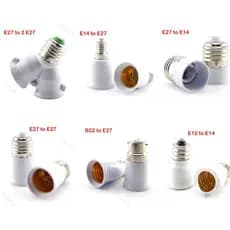 Base De Lâmpada Led E27 Para E14 , 5 Peças , Adaptador De Soquete E27 GU10 G9 B22 E14 E12 Conversor Suporte De Conversão