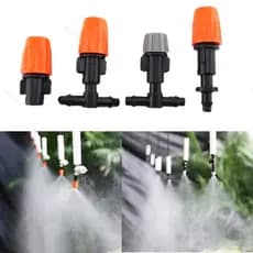 4/7 Mangueira Nebulização Rega Pulverizador Kits Irrigação Do Jardim Pendurado Nevoeiro Sprinkler Bico T BR16B