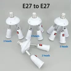 E27 Divisor 2/3/4/5 Cabeças Base De Lâmpada Ajustável LED Suporte Adaptador Conversor Soquete BR16B
