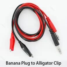 0.5m 1M Vermelho Preto Duplo 4mm Banana Para Jacaré Clipe Teste Cabo De Crocodilo Elétrico Conector De Chumbo De BR16B