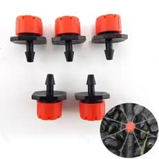 50 Pçs Micro Gotejador Cabeça De Gotejamento Dispersão Spray Irrigação Auto Rega Kit 4/7 PE 8 Furos Mangueira Aspersão Á