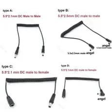1.5m DC Macho Para Fêmea Plug Primavera Cabo De Alimentação 5.5x2.5mm 5.5mm x 2.1mm Extensão Tira LED Ventilador USB BR1